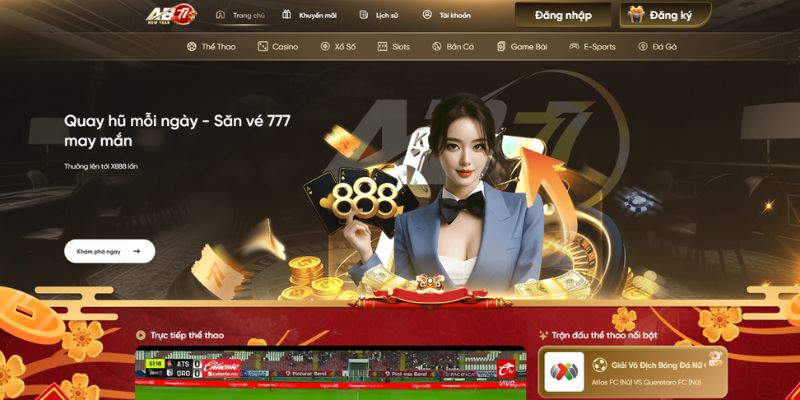 Truy cập trang chủ AB77 để tạo lập tài khoản